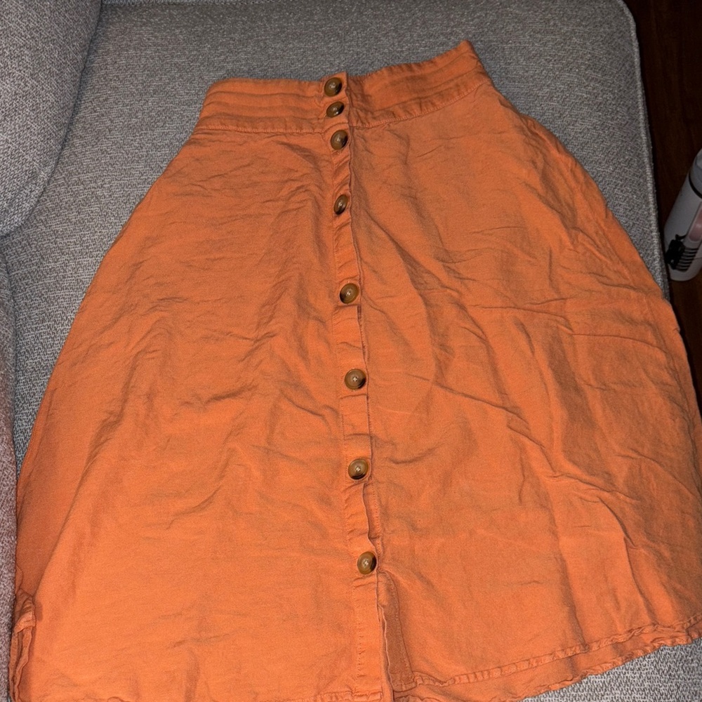 Target A-Line Skirt in Bold Orange